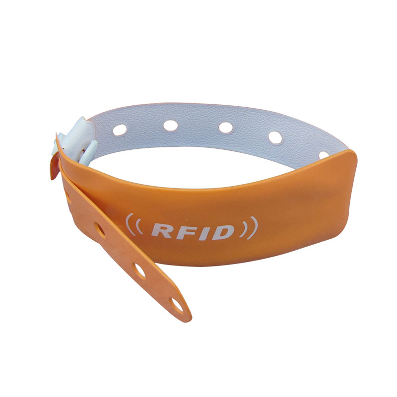 Bandes de fréquence RFID 13,56 MHz Bracelet d'événement en plastique RFID jetable inscriptible